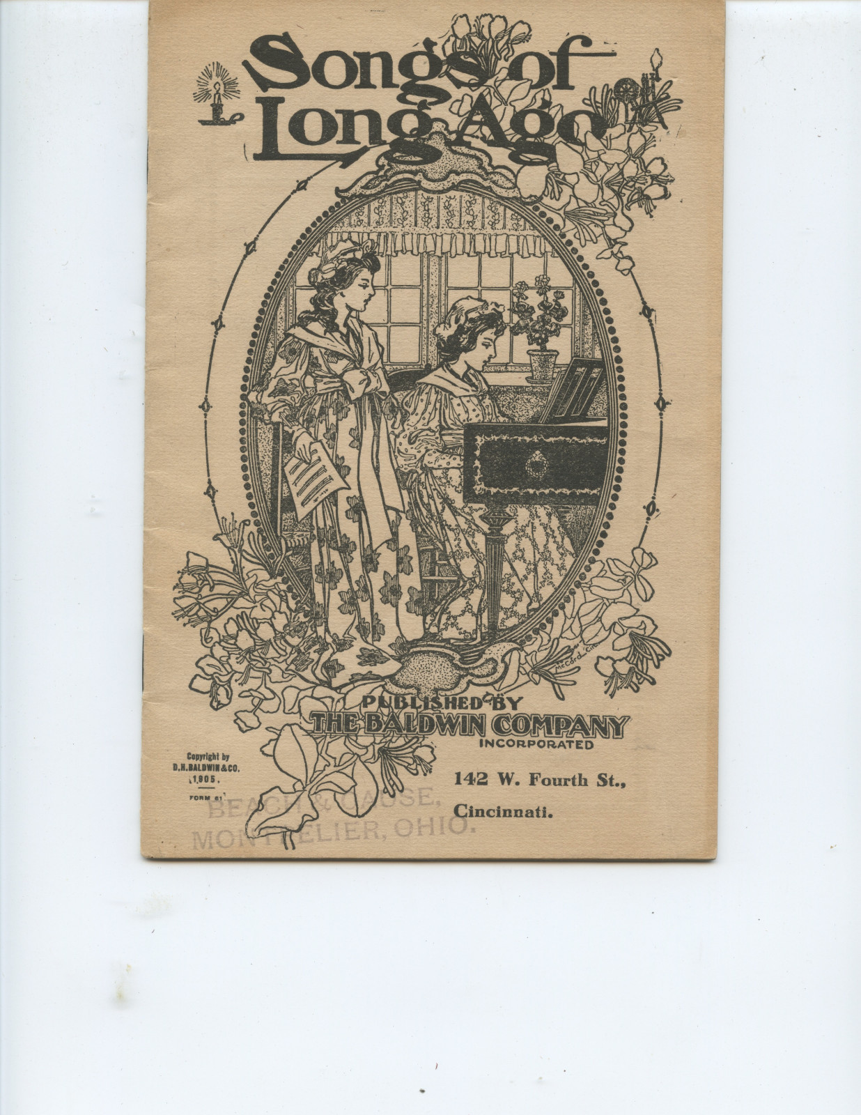 1905 BALDWIN PIANOS « SONGS OF LONG AGO » BOOKLET (32 PAGES, GREAT SONGS, NICE)
