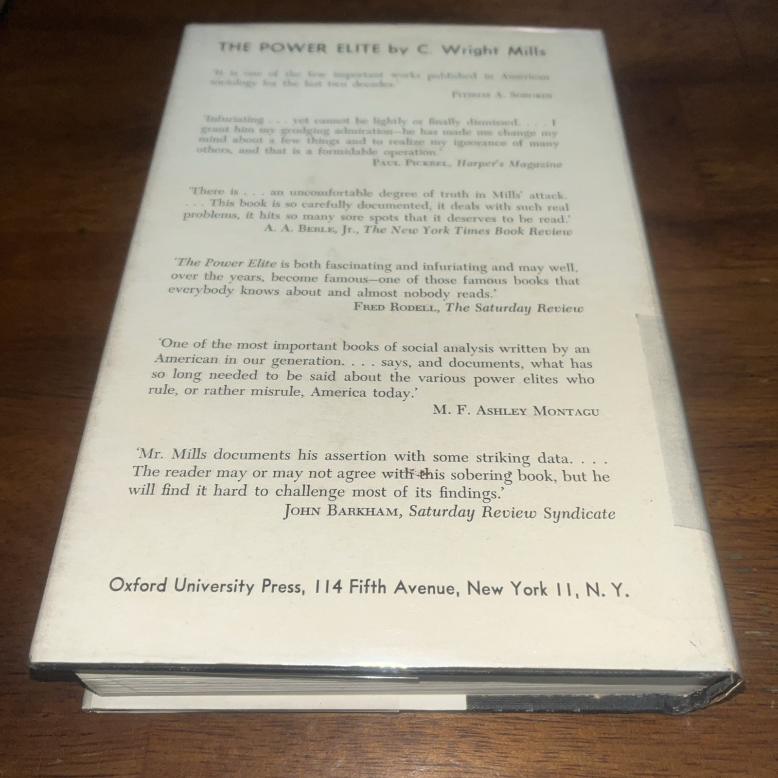 The power Elite C. Wright Mills 1957 Hardcover 2nd Printing