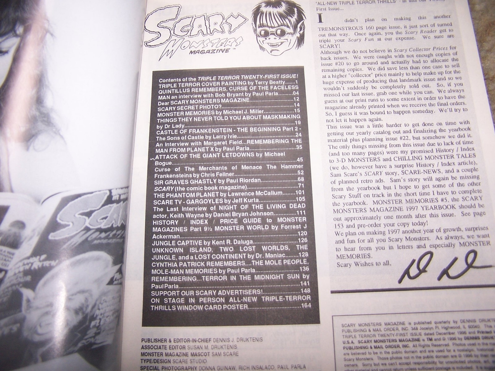 Scary Monsters Magazine-# 21 -Dec. 1996-Man from Planet X