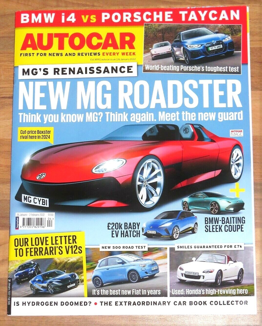 Autocar 26 Jan 2022 – FERRARI 812 GTS v 550 MARANELLO – HONDA S2000 – BMW i4 M50