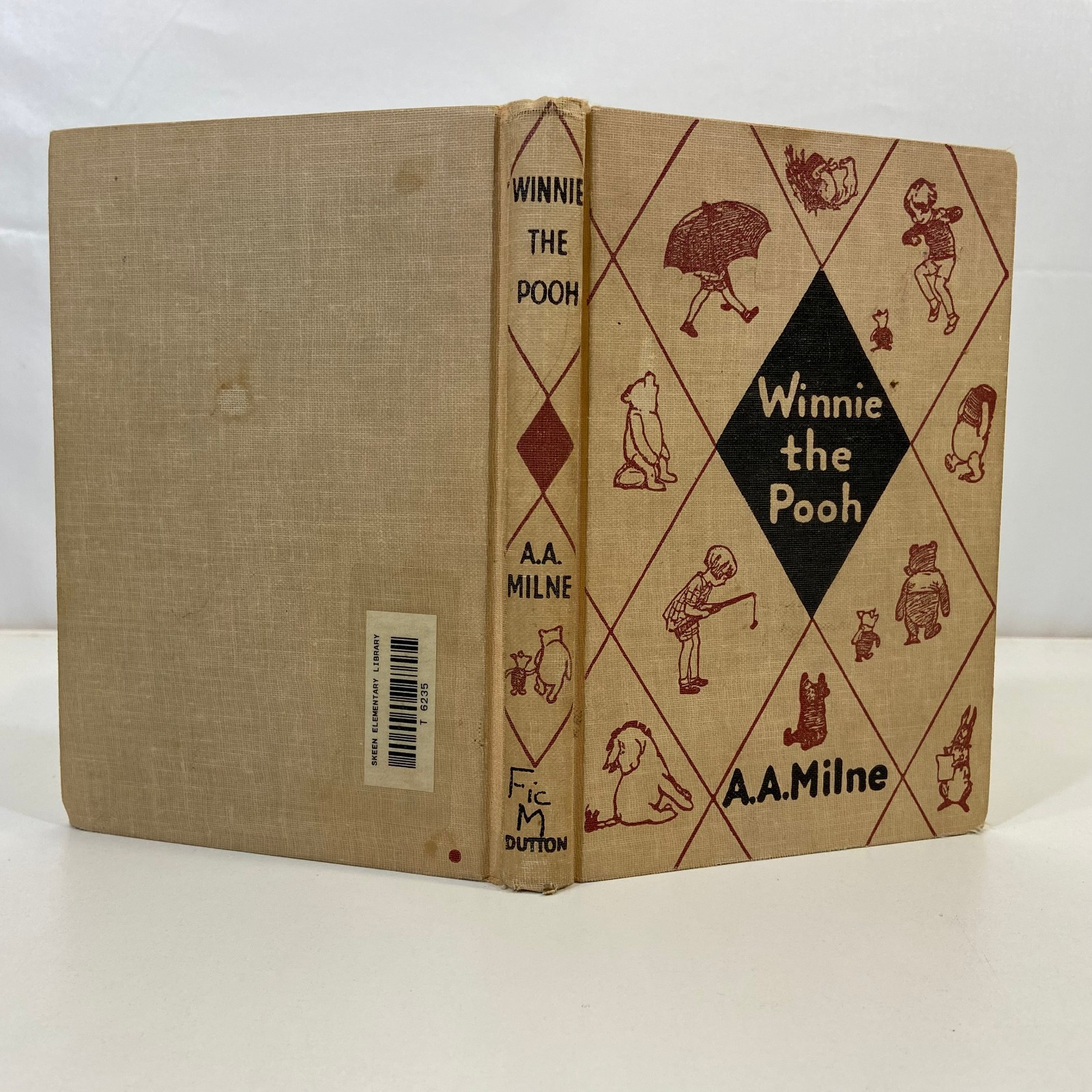 Winnie the Pooh Dutton 1950 HC A A Milne Ex Library Kids Vintage Fiction Classic
