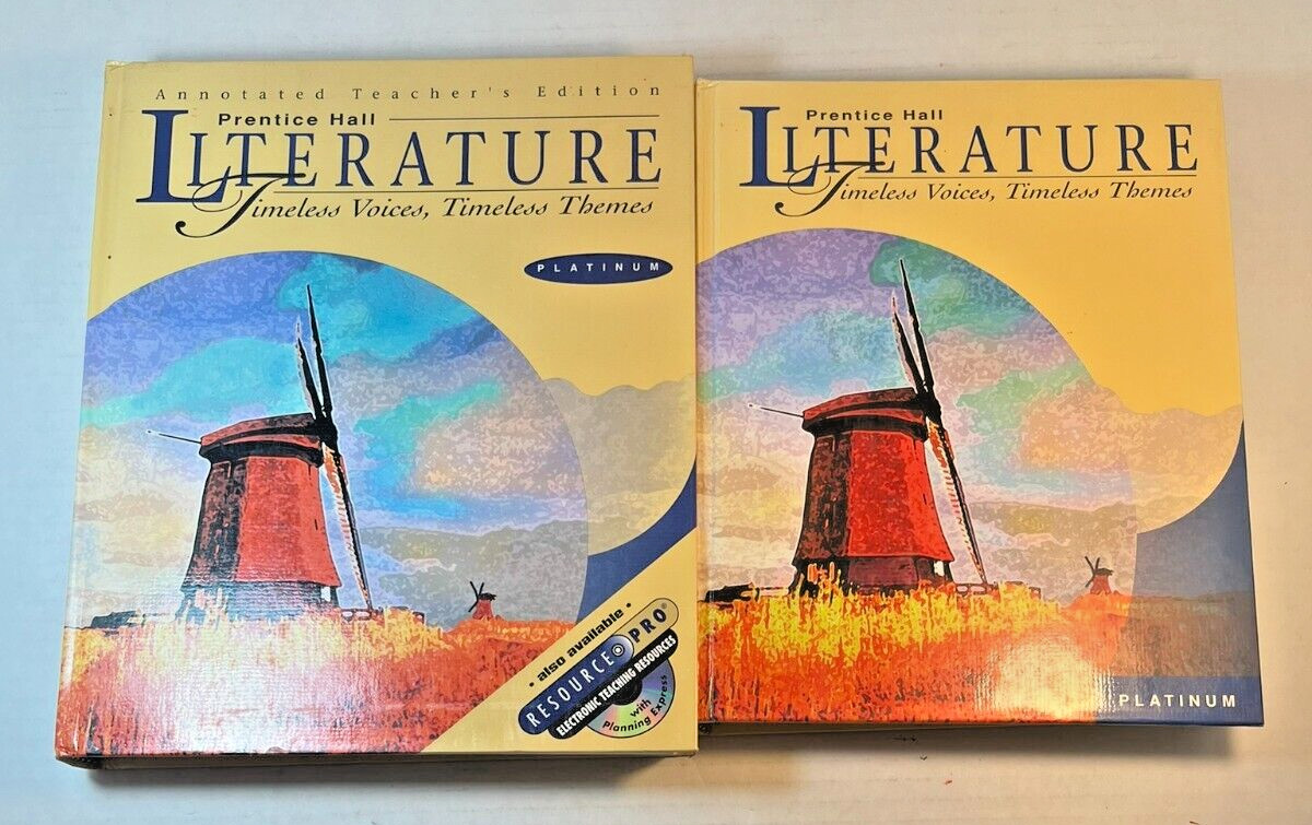 Prentice Hall Literature Platinum Grade 10 1999 Student  Teacher 0134340574 VG