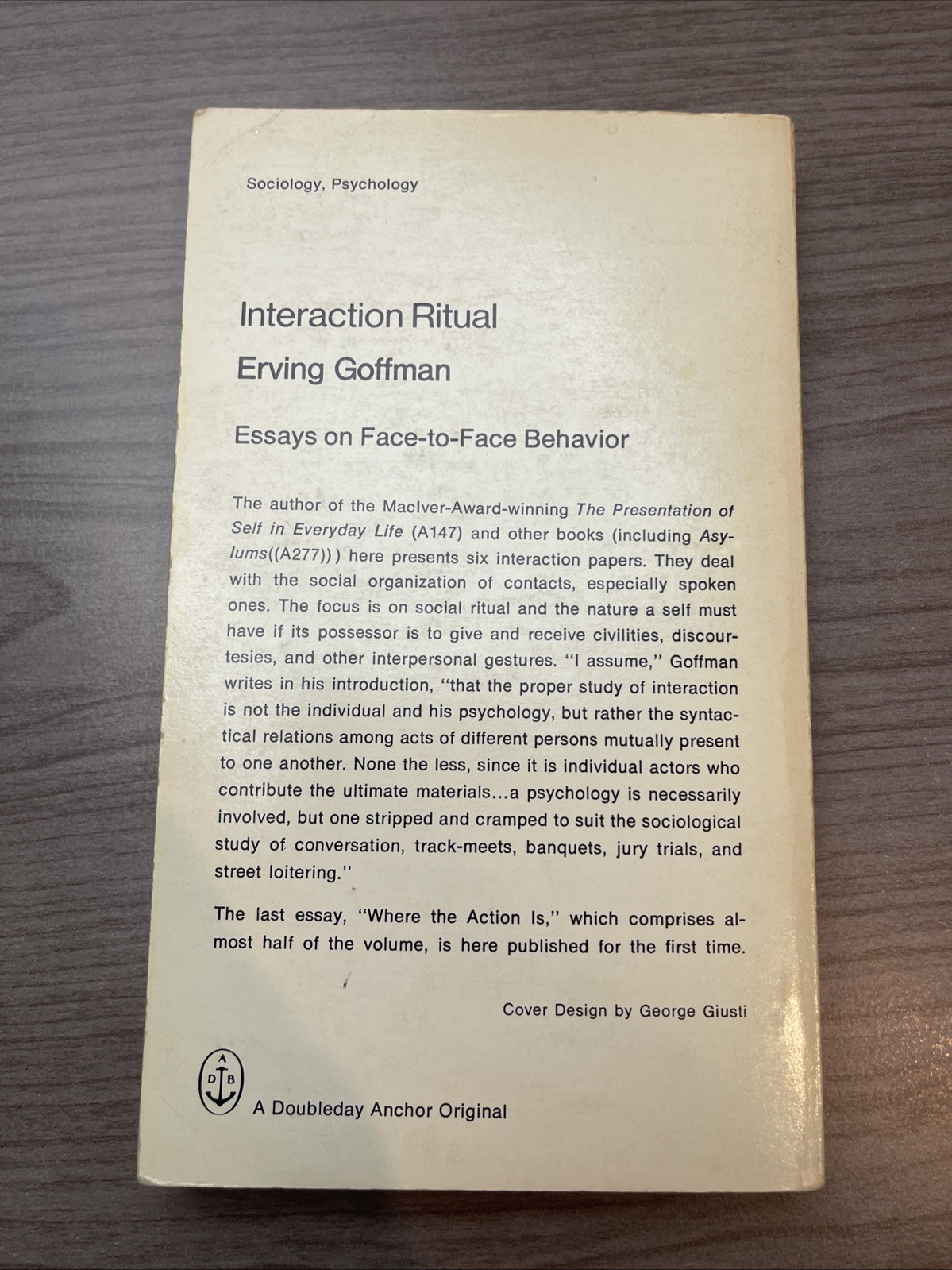 Erving Goffman-Interaction Ritual-Psychology-Interactions-Relations-Sociology-