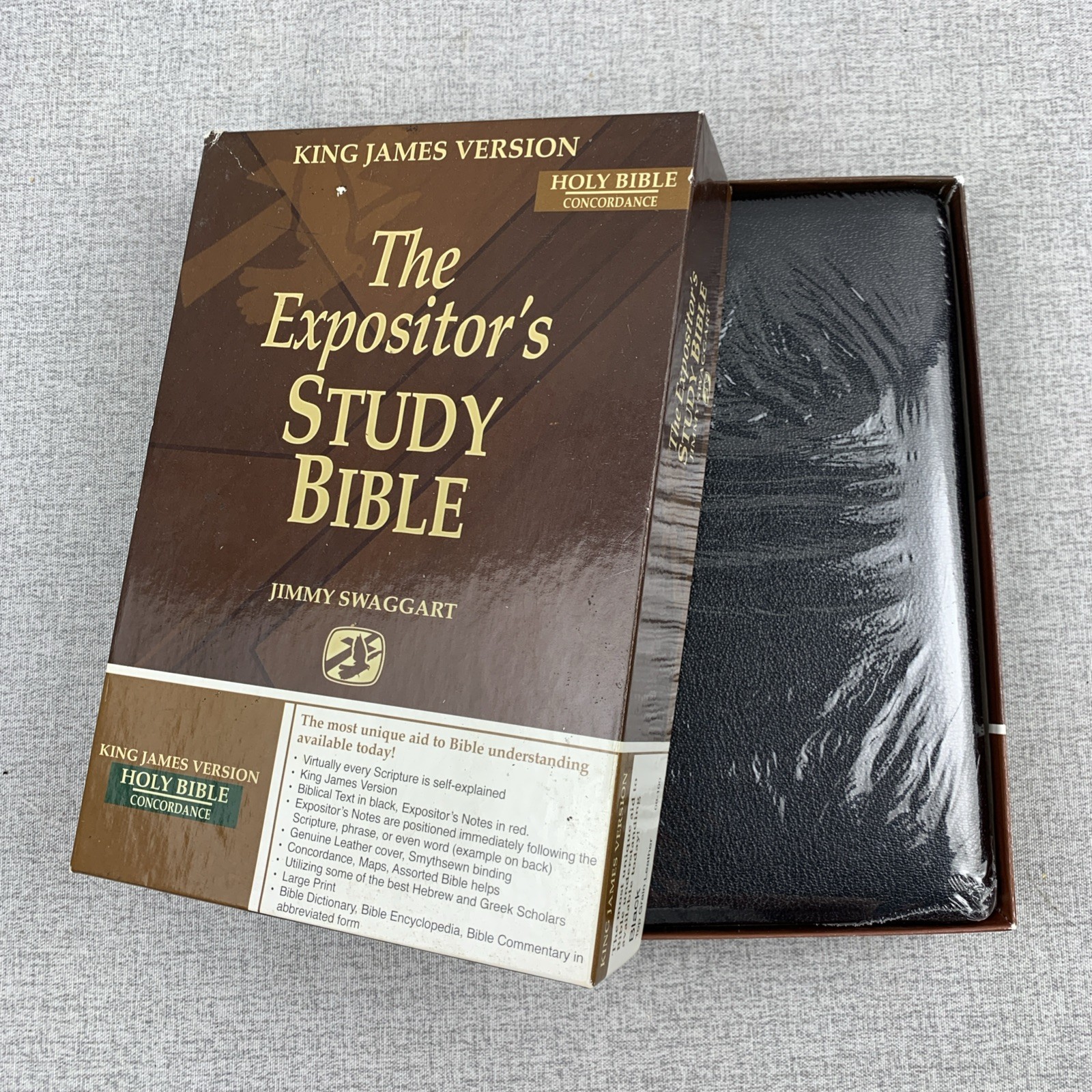 The Expositor&rsquo;s Study Bible KJV by Jimmy Swaggart Large Print Black Leather NEW
