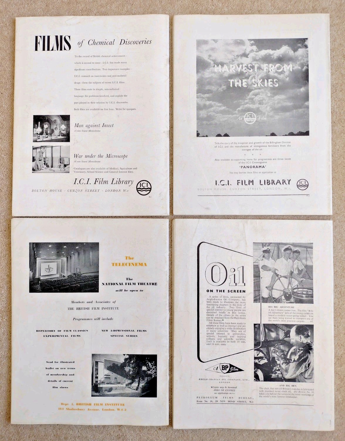 Sight and Sound 1952 full year x4 Streetcar Clair Cocteau horror Dietrich +++