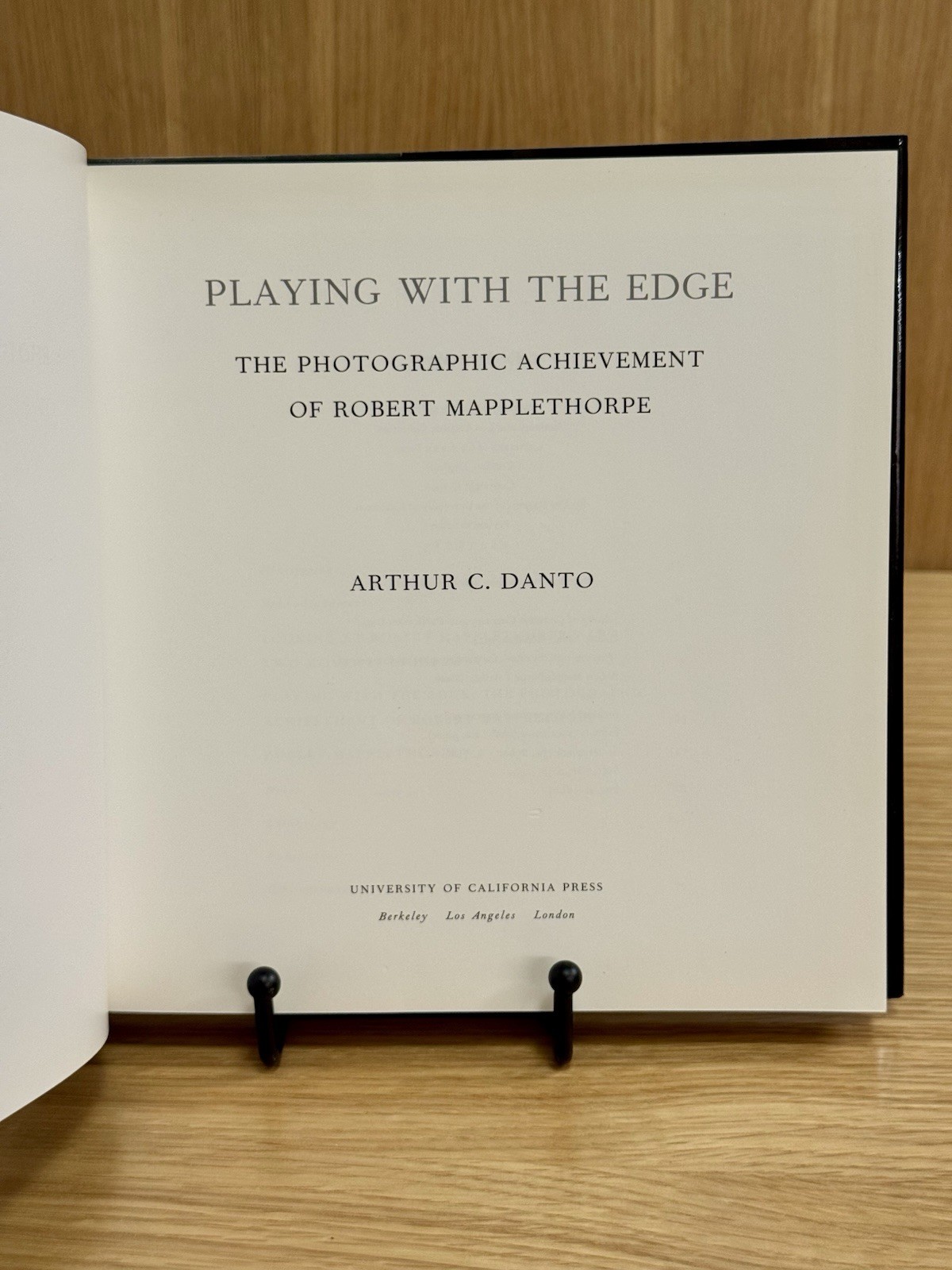 Playing With the Edge Robert Mapplethorpe, Edited by Arthur C Danto, 1st HC VG+