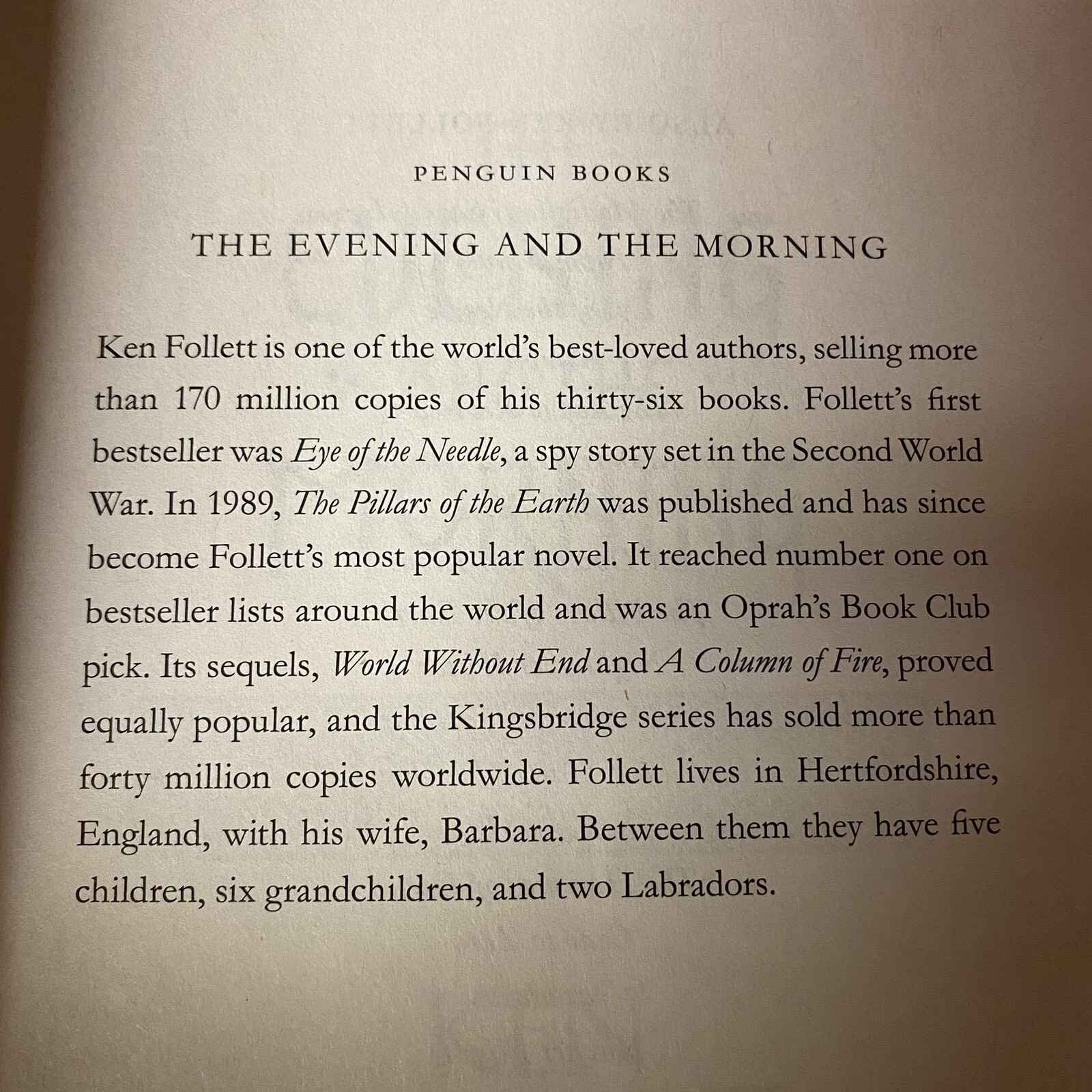 Kingsbridge Ser.: The Evening and the Morning : A Novel by Ken Follett (2021,…