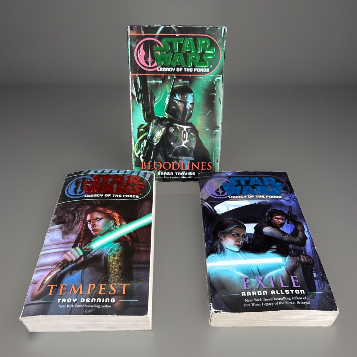 Star Wars Legacy of the Force #2-4 Book Lot Bloodlines, Revelation, Tempest PB