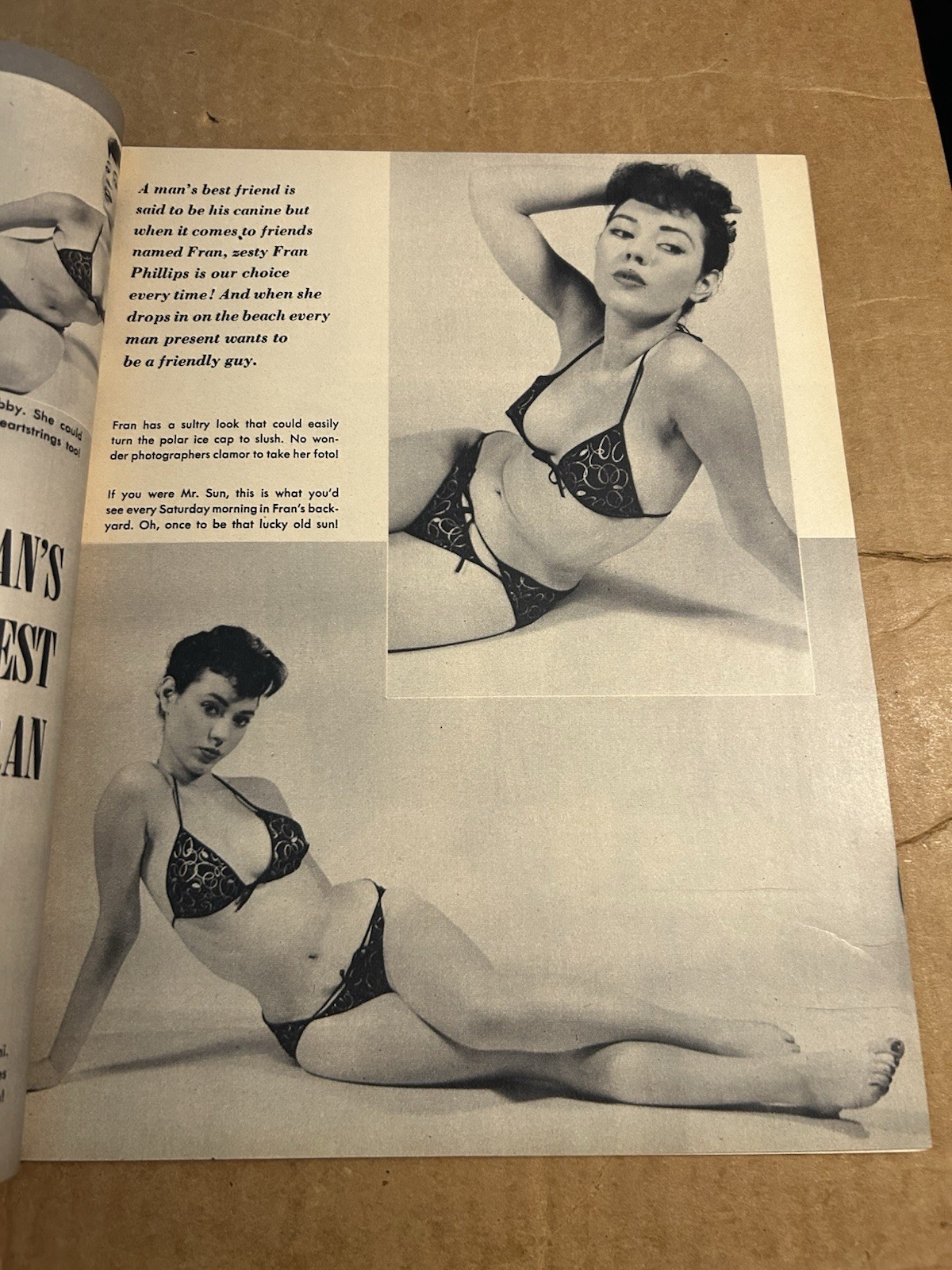 Follies Magazine July 1957 Bettie Page, Virginia Bell, Tempest Storm Add NOS 🔥