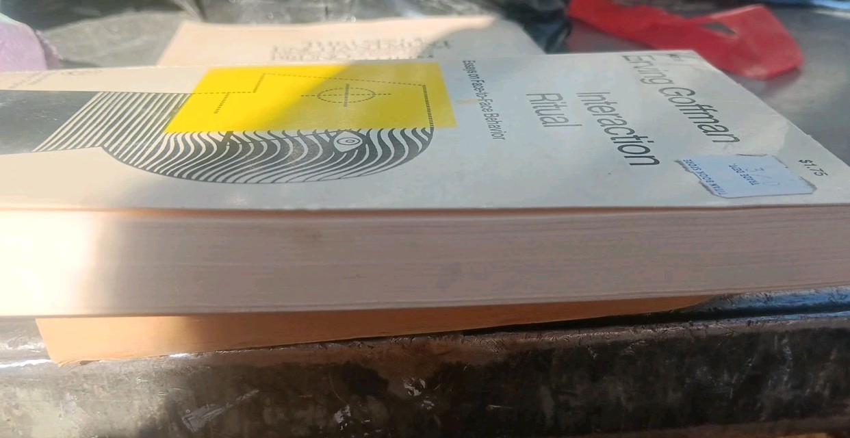 Erving Goffman Book – Interaction Ritual,1967