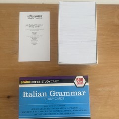 SparkNotes Study Cards Italian Grammar (Learn Italian 600 Cards Translations )