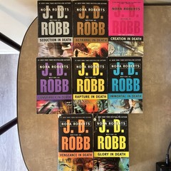 Nora Robert’s “In Death” Set of 8 Paperback books by Nora Roberts As J.D. Robb