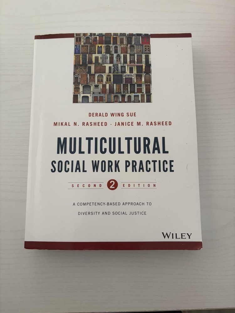Multicultural Social Work Practice Author: Derald Wing Sue. 2nd Edition, Wiley