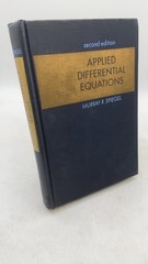 Applied Differential Equations Murray R. Spiegel Hardcover Second Edition 1967