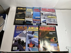 Lot of 7 Airliners Magazines – 1988–1990 Aviation History & Airline Industry