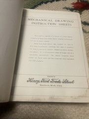 Mechanical Drawing Instruction Sheets Henry Ford Trade School 1941
