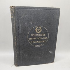 1892 Websters High School Dictionary 1st Abridged Edition Victorian Antique HC