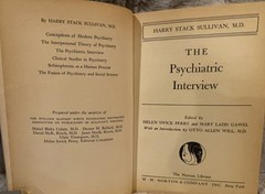 The Psychiatric Interview by Harry Stack Sullivan M.D. Paperback 1953 edition