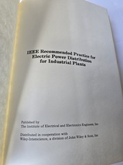 IEEE Std 141-1976 IEEE Recommended Practice for Electric Power Distribution HC