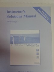 Instructor&rsquo;s Solution Manual – Elementary Statistics