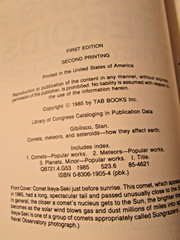 Comets, Meteors &Asteroids & How They Affect Earth by Stan Gibilisco, 1985 1st