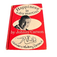 Johnny Carson Happiness is a Dry Martini Hardcover Book (1965) Vintage Fair