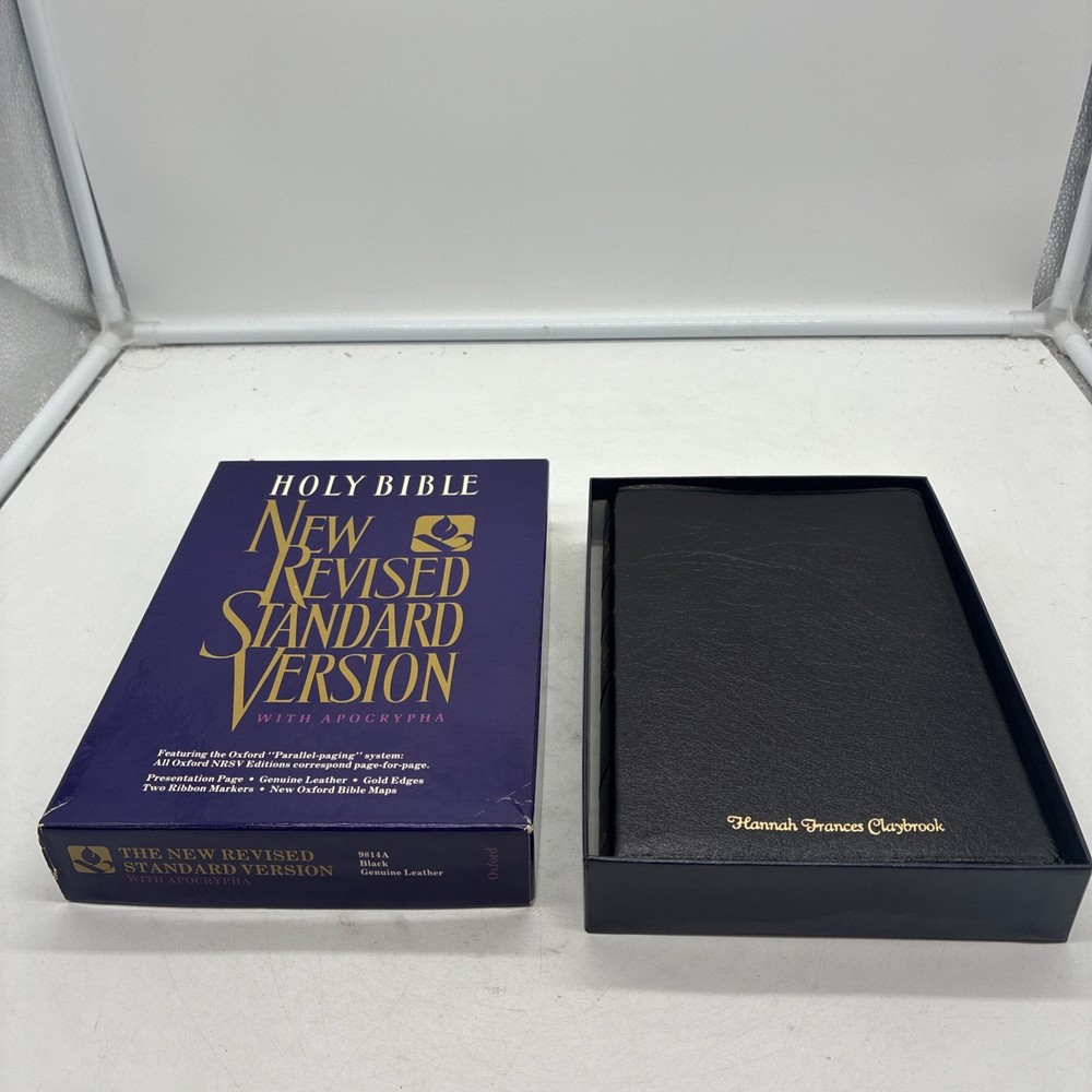 Holy Bible New Revised Standard Version w/ Apocrypha Black Leather Original Box