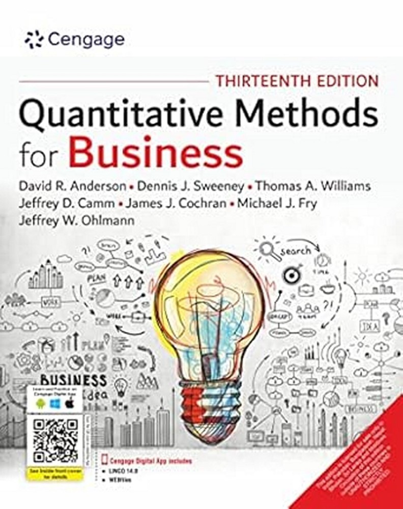 New : Quantitative Methods for Business by David R. Anderson 13TH INTL ED