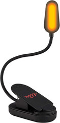 Hooga Amber Book Light, Rechargeable Clip-On Blue Light Blocking LED Reading Lig