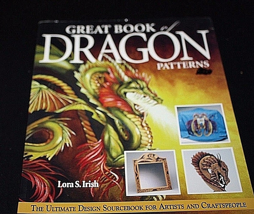Dragon Pattern Book 181 Pages Castle Times Fantasy Drawing Clipart Craft -DDX =