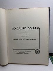 “So-Called Dollars” – First Edition 1963 – Harold E. Hibler & Charles V. Kappen