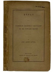 Reply to a Pamphlet Recently Circulated by Mr. Edward Brooks.