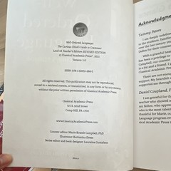 Classical Academic Press Well-Ordered Language Level 1A Teacher&rsquo;s Ed Rev 2021