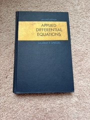Applied Differential Equations 2nd Edition Murray R Spiegel Hardcover Prentice