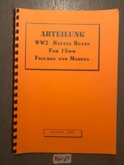 Abteilung 15mm WWII Miniatures Wargame Rules Lot AW-64