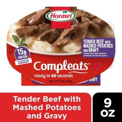 Tender Beef with Creamy Mashed Potatoes & Gravy – 9 oz Microwave Tray 6 Pack