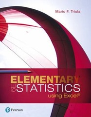 Elementary Statistics Using Excel Hardcover Mario Triola