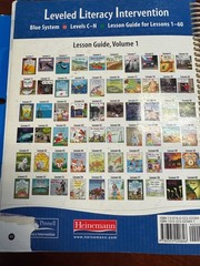 Leveled Literacy Intervention Lesson Guide Vol 1 & 2 Lessons 1-120 (Blue System)