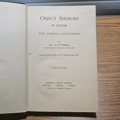 Rare 1891 Third Edition: « Object Sermons in Outline » by Rev. C.H. Tyndall