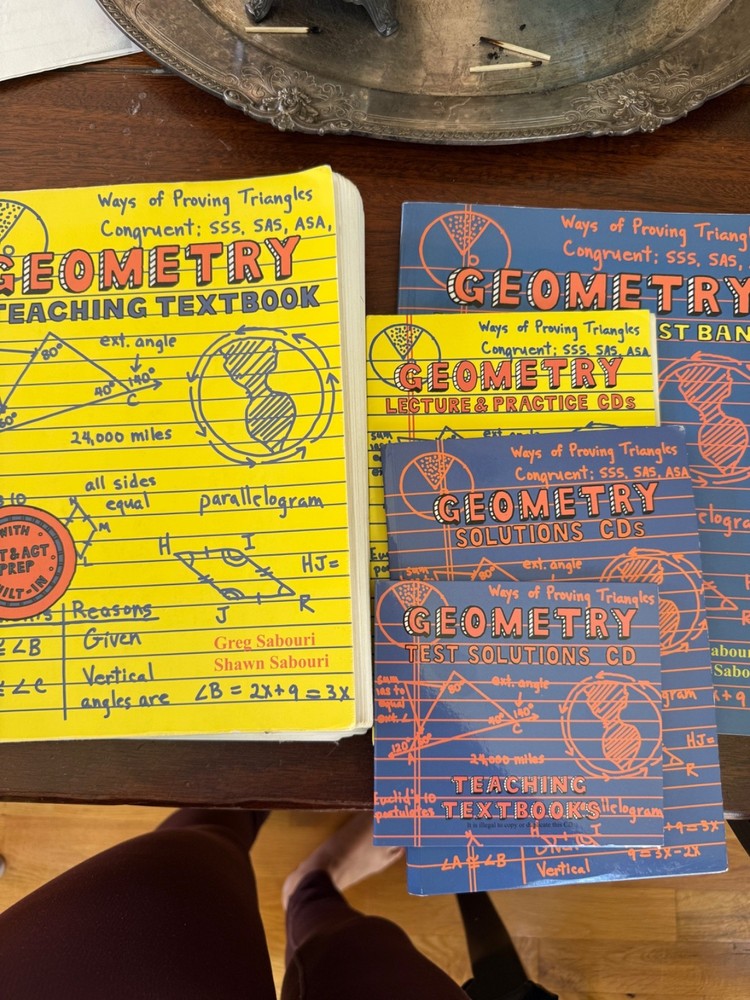 Teaching Textbooks GEOMETRY Complete SET: Textbook, Answer Key & Test Bank, CDs