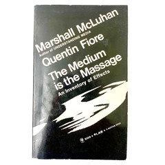 The Medium is the Massage McLuhan Fiore 1967 Media Theory PB Book Vintage