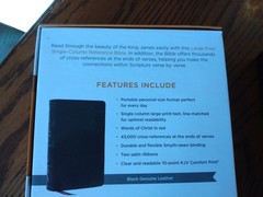 KJV Personal Size LARGE PRINT Reference Bible Genuine Bk Leather~ Retails 109.99