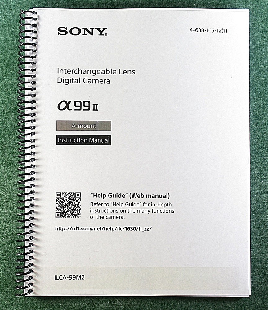 Sony ILCA-99M2 Instruction Manual: 104 Pages & Protective Covers!