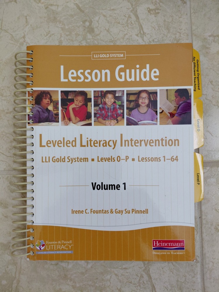 Leveled Literacy Intervention (LLI) Lesson Guide- Gold Volume 1 Levels O-P