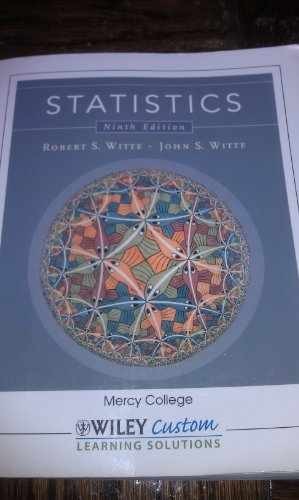 Statistics – Hardcover, by Witte Robert S. – Very Good