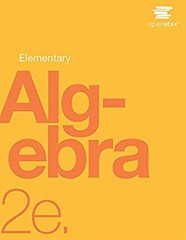 Elementary Algebra 2e by OpenStax hardcover version, full color O