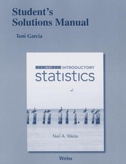 Student Solutions Manual for Introductory Statistics – paperback Weiss, Neil