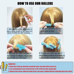 ZMD 28PCS Self Grip Small Hair Rollers Set, 0.6In/1.5cm 0.6 Inch, Purple