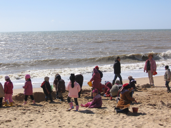 Classe de découvertes, centre vacances, classe de mer, saint Jean de Monts : la plage