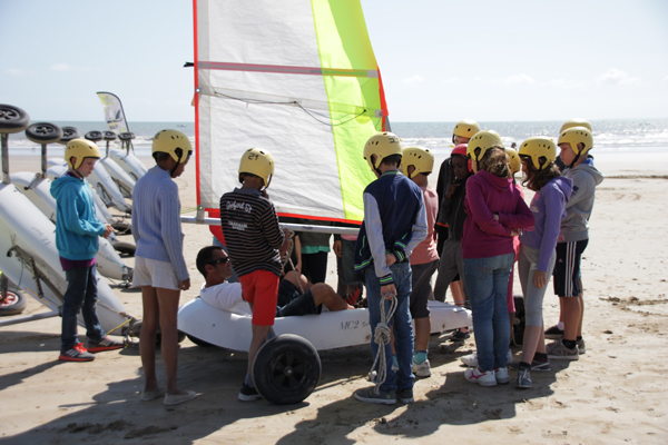 Colonie de vacances, séjour, printemps, char à voile, enfants, Oeuvre Universitaire du Loiret : apprentissage 2